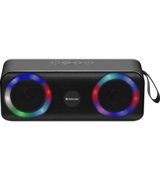 Акустическая система Defender LIGHT/BT/FM/USB/TF/AUX Q1 черный 10 Вт