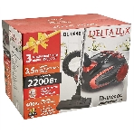 Пылесос Delta LUX DL-0848 черный/красный, 400/2200 Вт, уборка сухая, пылесборник мешок 3,5 л, фото2