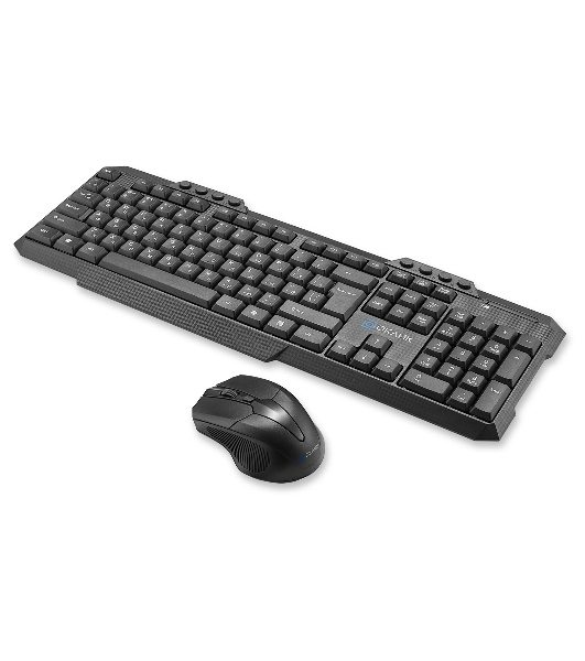 Комплект клавиатура+мышь Oklick 205MK беспроводной, USB, 1600 DPI, чёрный