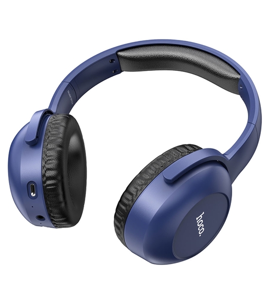 Беспроводные/проводные наушники Hoco W33 синий, полноразмерные, Bluetooth + проводной, складная конструкция, до 10 ч.