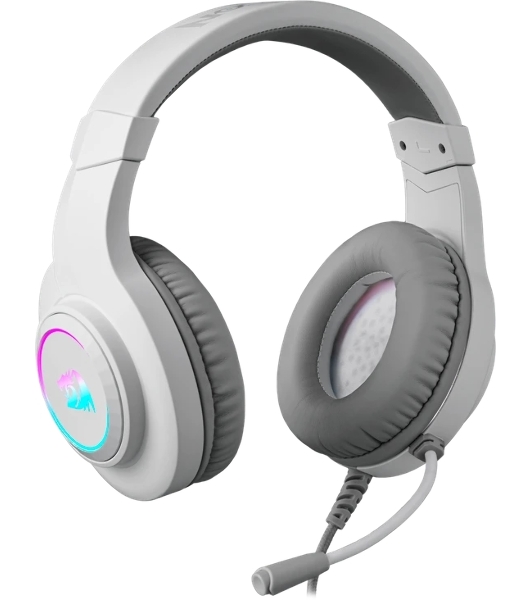 Гарнитура Redragon Hylas белая, проводная, USB / 2 x mini jack 3.5 мм, подсветка