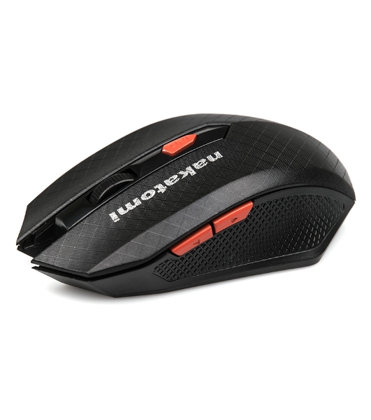Мышь беспроводная Nakatomi MRON-08U черный, 1600 dpi, радиоканал, USB, кнопки - 6