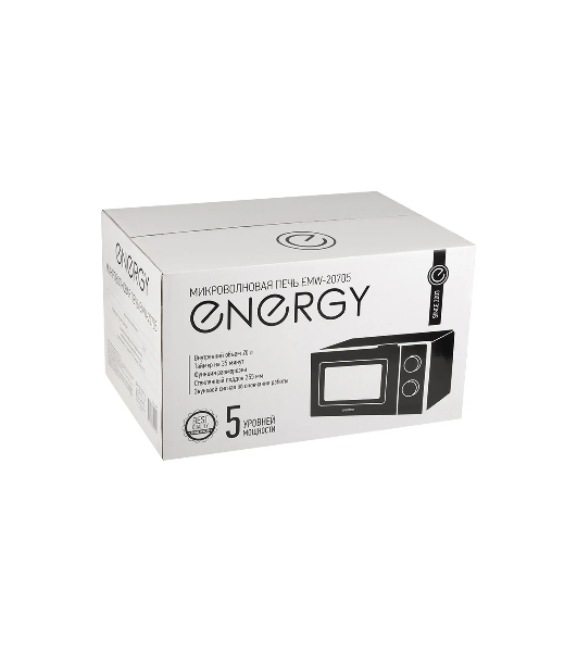 Микроволновая печь Energy EMW-20705 черный, 20 л, 700 Вт, переключатели - поворотный механизм
