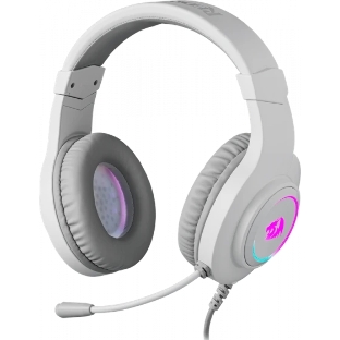 Гарнитура Redragon Hylas белая, проводная, USB / 2 x mini jack 3.5 мм, подсветка