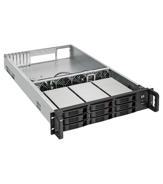 Серверный корпус ExeGate EX284961RUS Pro 2U650-HS09 (RM 19', высота 2U, глубина 650, без БП, 9xHotSwap, 2хUSB)