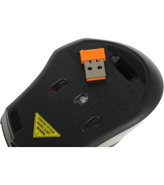 Мышь беспроводная A4Tech Fstyler FB35C серый/черный, 2000 dpi, радиоканал, Bluetooth, USB, кнопки - 6