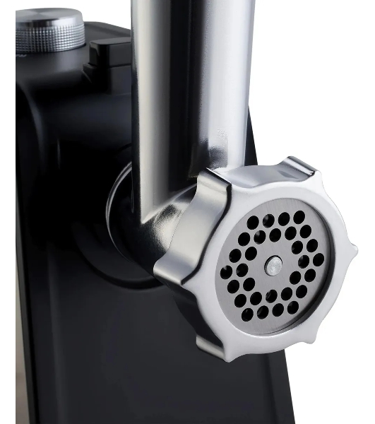 Мясорубка электрическая Hyundai HY-MG2214 серый, 1800 Вт, 2.2 кг/мин, реверс, защита от перегрузки, насадки - 4