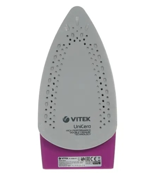 Утюг дорожный Vitek VT-8305 1000 Вт белый/фиолетовый