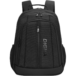 Рюкзак для ноутбука 15.6' Digma Stash S2 черный полиэстер (DGbP15S2BK)