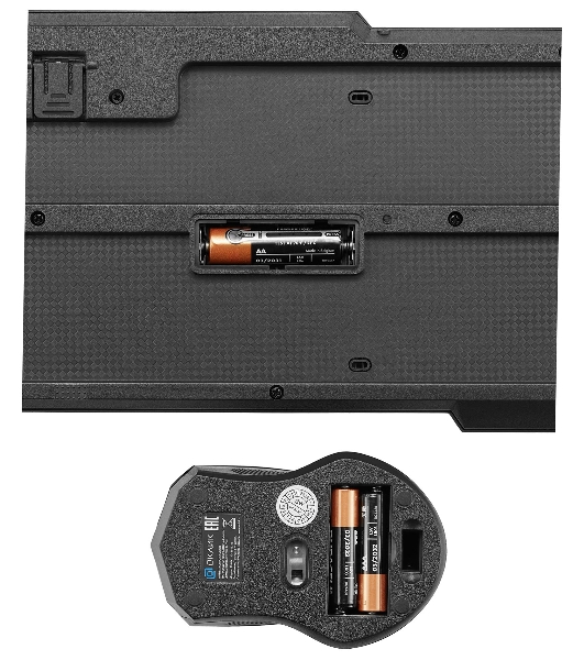 Комплект клавиатура+мышь Oklick 205MK беспроводной, USB, 1600 DPI, чёрный