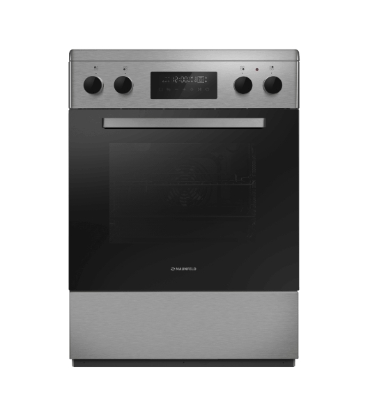 Плита электрическая Maunfeld MEC611CS09TD серебристый, конфорок 4 шт, духовка 59 л, 60 см x 85 см x 60 см