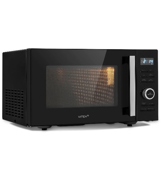 Микроволновая печь Vitek VT-MW1725 черный, 25 л, 900 Вт, переключатели - кнопки, поворотный механизм