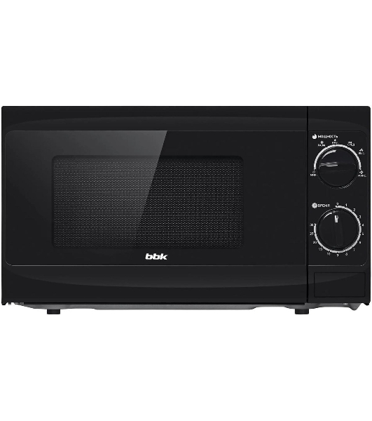 Микроволновая печь BBK 20MWS-706M/B черный, 20 л, 700 Вт, переключатели - поворотный механизм