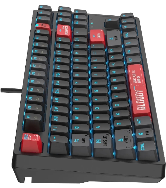 Клавиатура A4Tech Bloody AT87 проводная USB черный/красный