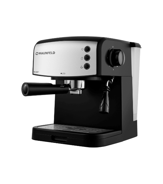 Кофеварка рожковая Maunfeld MF-734BK черный, исп. кофе - молотый/чалды, 1.5 л, 850 Вт, 15 бар