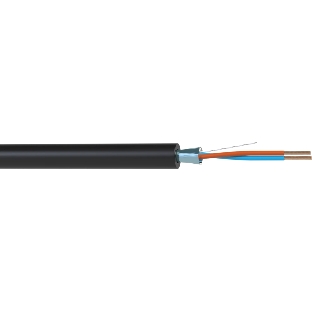 Кабель балансный микрофонный 300 м, 24 AWG, 0.22 мм2, диаметр 3.8 мм, экран, медь 7 x 0.20 мм, черный, бухта