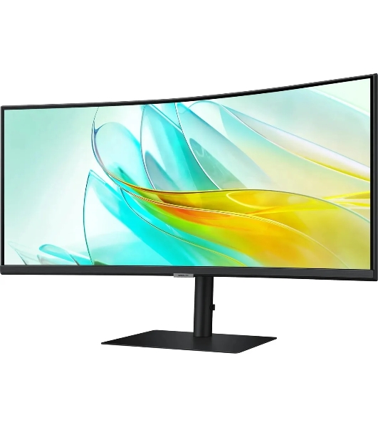 Монитор 34' Samsung ViewFinity S6 S34C650UAIXCI VA 3440x1440, 100 Гц, 5 мс, 21:9, 350 кд/м², 1xHDMI, 1xDP, 3xUSB, 1xUSB-C, 1xUSB-B, 1x3.5 мм, 2x5 Вт, изогнутый R1000, черный