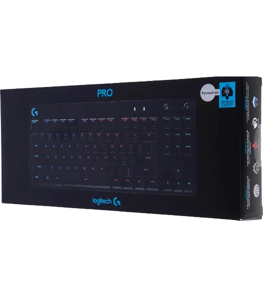 Клавиатура Logitech Gaming PRO проводная, USB Type-A, чёрный