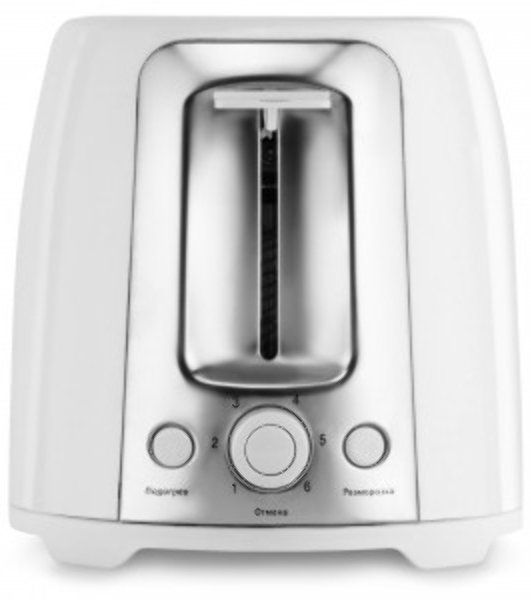 Тостер Vitek VT-1582 W белый (белый, 750 Вт, 2 отделения, механическое управление)