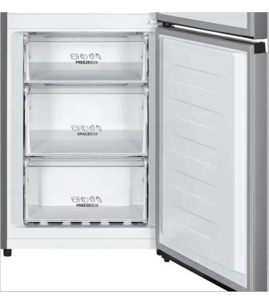 Холодильник Gorenje NRK619FAS4 серый двухкамерный 207/93л морозилка снизу, No Frost