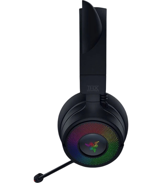 Гарнитура Razer Kraken Kitty V3 Pro чёрный, беспроводная + проводная, радиоканал, до 70 ч, подсветка
