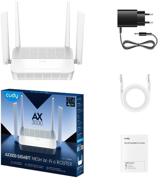 Роутер беспроводной Cudy WR3000S AX3000 10/100/1000BASE-TX