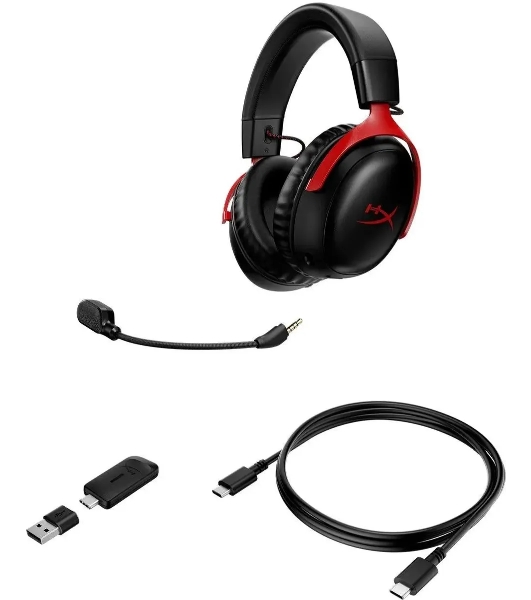 Гарнитура HyperX Cloud III чёрный-красный, проводная, 3.5 мм