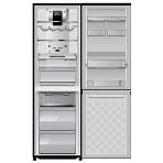 Холодильник Hitachi R-BG410PUC6 GbK черный двухкамерный 215/105л морозилка снизу, No Frost, фото3