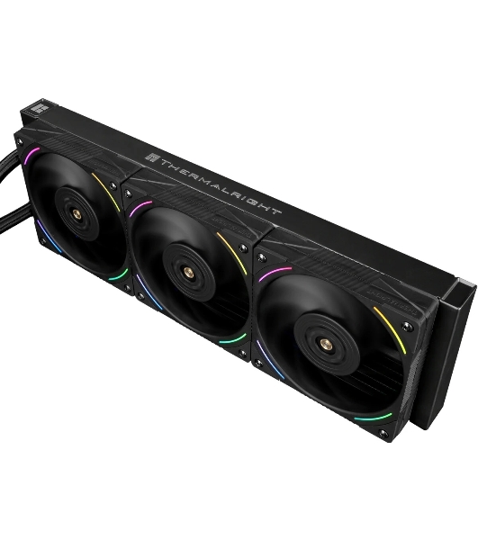 Система жидкостного охлаждения Thermalright Frozen Vision 360 V2 (360мм, LED, Black, ARGB/Fans: 3x120мм, 69CFM, 27dBA, 2150RPM/Pump height 60мм, 23dBA, 3000RPM, Rad thickness 27мм/S: 1700, 1200, 1851, 115X, 2011, 2066, AM5, AM4)