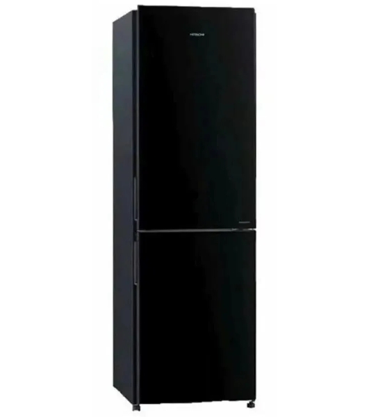 Холодильник Hitachi R-BG410PUC6 GbK черный двухкамерный 215/105л морозилка снизу, No Frost