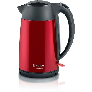 Электрочайник Bosch TWK3P424 красный, 1.7 л, 2400 Вт, скрытый нагревательный элемент