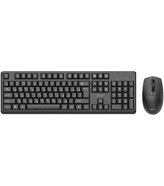 Комплект клавиатура+мышь Acer OCC501 проводной, USB, 1200 DPI, черный