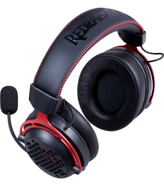 Гарнитура Redragon Diomedes чёрный/красный, проводная, USB / mini jack 3.5 мм