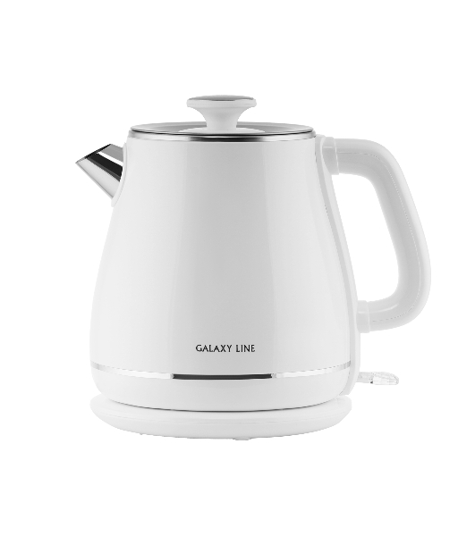 Чайник электрический Galaxy Line GL 0331, белый, пластик, 2200 Вт, 1.8 л