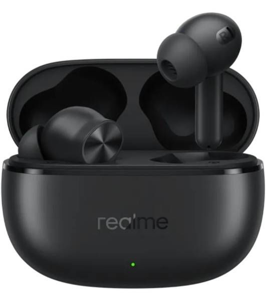 Наушники TWS Realme Buds T200x черный, внутриканальные, Bluetooth, до 30 ч