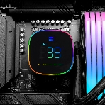 Система жидкостного охлаждения Thermalright Frozen Horizon 360 Digital (360мм, LED temp., Black, ARGB/Fans: 3x120мм, 68.9CFM, 28.2dBA, 2000RPM/Pump height 53.2мм, Rad thickness 27мм/S: 1700, 1200, 1851, 115X, AM5, AM4), фото4