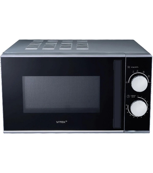 Микроволновая печь Vitek VT-MW0823 серебристый/черный, 23 л, 900 Вт, переключатели - поворотный механизм