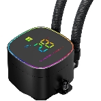 Система жидкостного охлаждения Thermalright Frozen Horizon 360 Digital (360мм, LED temp., Black, ARGB/Fans: 3x120мм, 68.9CFM, 28.2dBA, 2000RPM/Pump height 53.2мм, Rad thickness 27мм/S: 1700, 1200, 1851, 115X, AM5, AM4), фото5