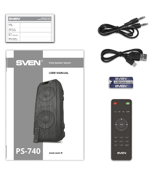 Портативная колонка SVEN PS-740, черный