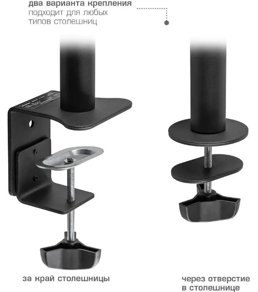 Кронштейн для монитора Kromax CASPER-508 черный 4 шт/уп. 10'-32', max 2x10 кг, 6 ст св., нак. ±80°, пов. 360°, max VESA 100x100 мм.