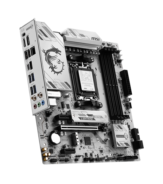 Материнская плата MSI B850M GAMING PLUS WIFI6E, AM5, AMD B850, 4xDDR5, 4xSATA, 2xM.2, 1xPCIe 4.0 x16, 2xPCIe x1, 1xDP, 1xHDMI, 1x2.5Gb LAN, Wi-Fi 6E, Bluetooth 5.3, 4xUSB-A 5Gbps, 3xUSB-A 10Gbps, 1xUSB-C 10Gbps, 3x3.5 мм, 7.1, mATX