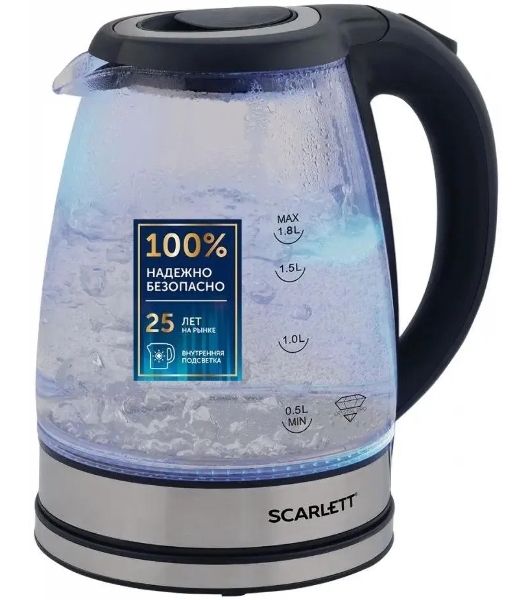 Чайник электрический Scarlett SC-EK27G88 черный