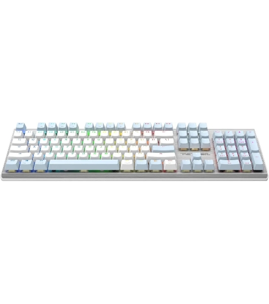 Клавиатура проводная A4Tech Fstyler FS100 Neon, USB, синий/белый
