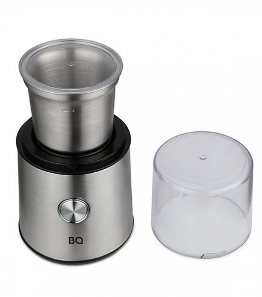 Кофемолка BQ CG1003, 200 Вт, 85 г максимальная загрузка, стальной/черный