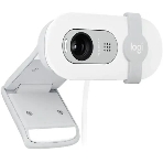 Веб-камера Logitech BRIO 100 1920x1080, 30 кадр/с, USB, микрофон, шторка приватности, крепление на мониторе, белый, фото 1