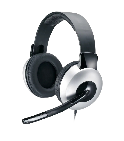 Гарнитура Genius HS-05A серый-чёрный, проводная, 3.5 мм