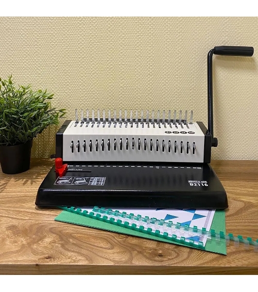 Переплетчик Office Kit B2116 A4/перф.13л.сшив/макс.450л./пластик.пруж. (4.5-45мм)