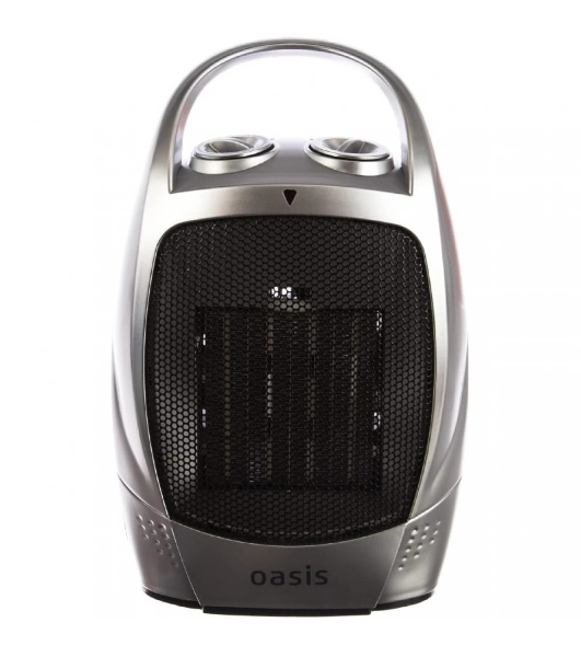 Тепловентилятор Oasis KS-15 серый, 1500 Вт, 20 м2