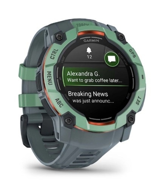Умные часы Garmin Instinct 3 AMOLED 50mm, 1.3' AMOLED, ANT+, Bluetooth, 10 ATM, нео тропик / серый