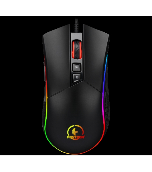 Мышь проводная Jet.A Panteon PS80 черный, 5000 dpi, USB, кнопки - 9